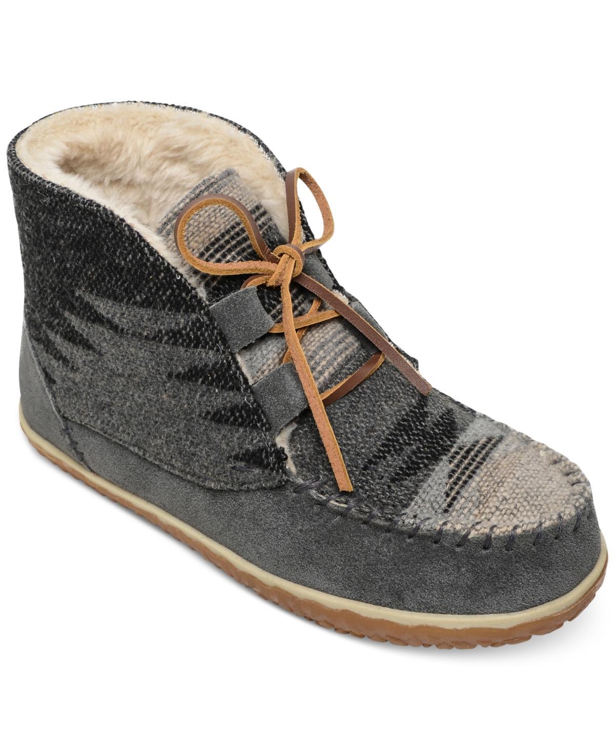 Minnetonka Womens Torrey Lace-up Slipper Booties Product Image