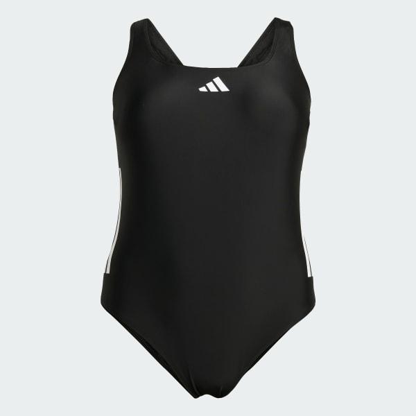 3-Stripes C-Back Swimsuit (Plus Size) Product Image