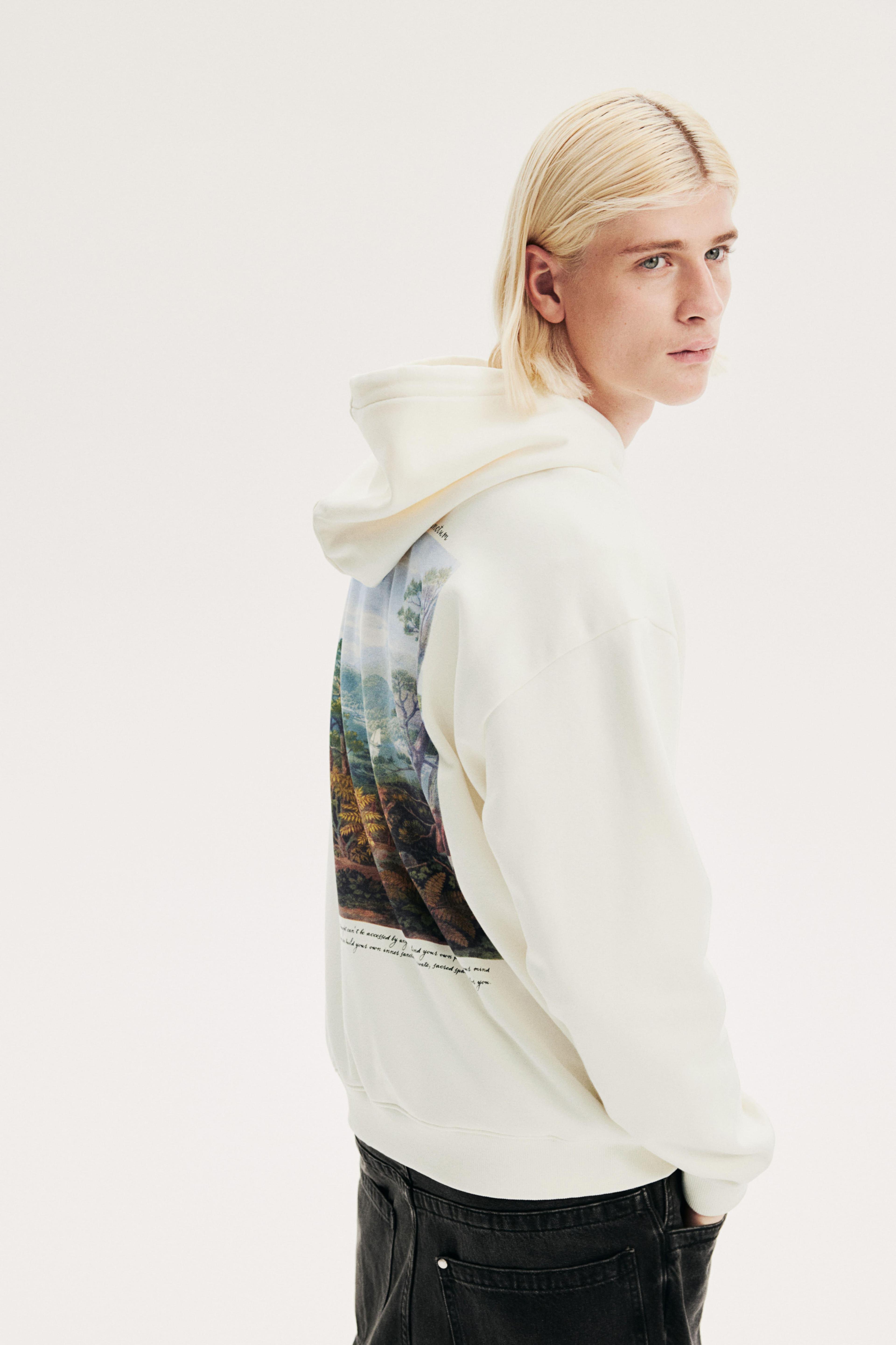 Loose Fit Printed Hoodie Product Image