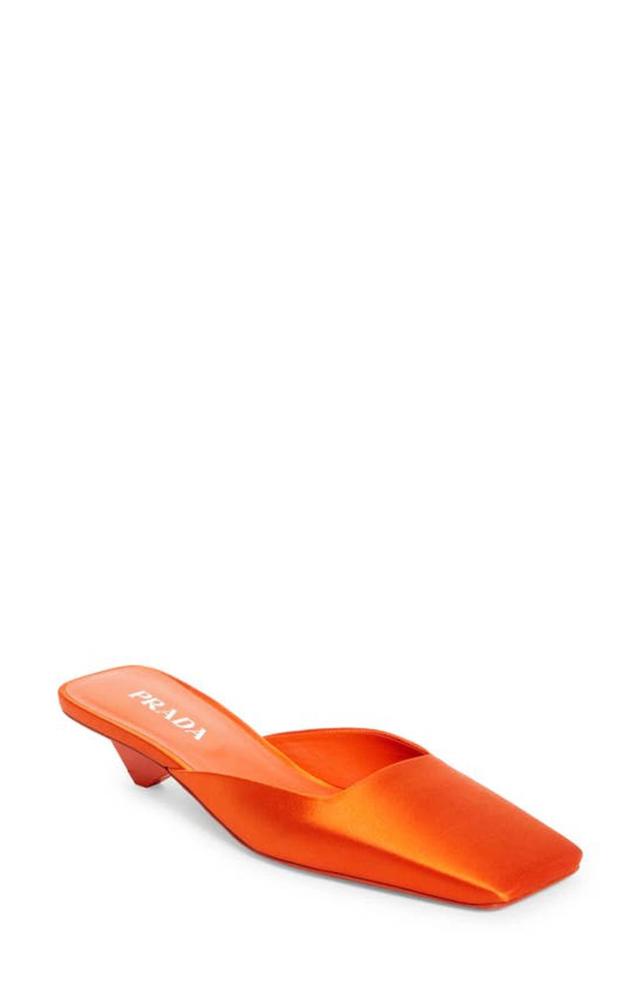 Modellerie Satin Mule In Orange Product Image