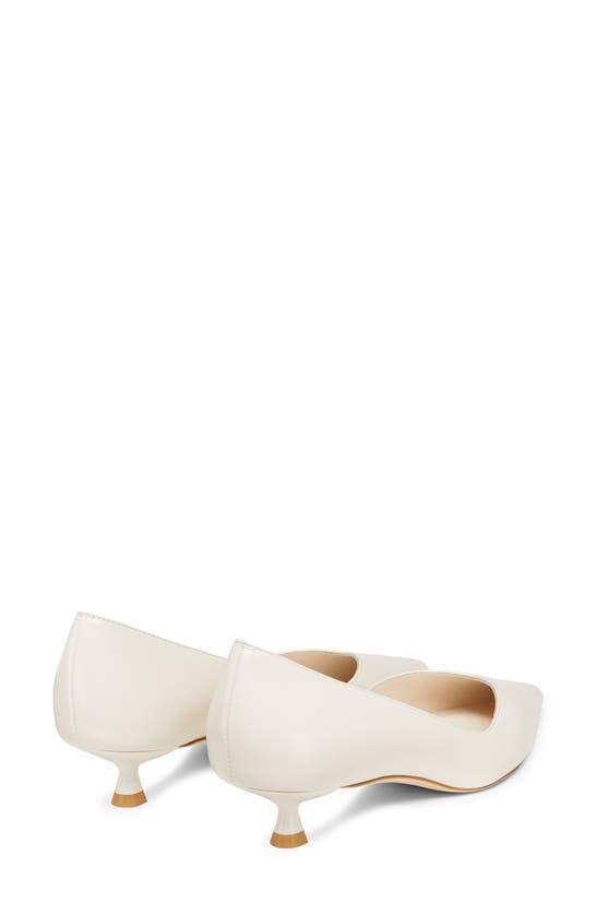 STUART WEITZMAN Eva Kitten Heel Pointed Toe Pump In Seashell Product Image