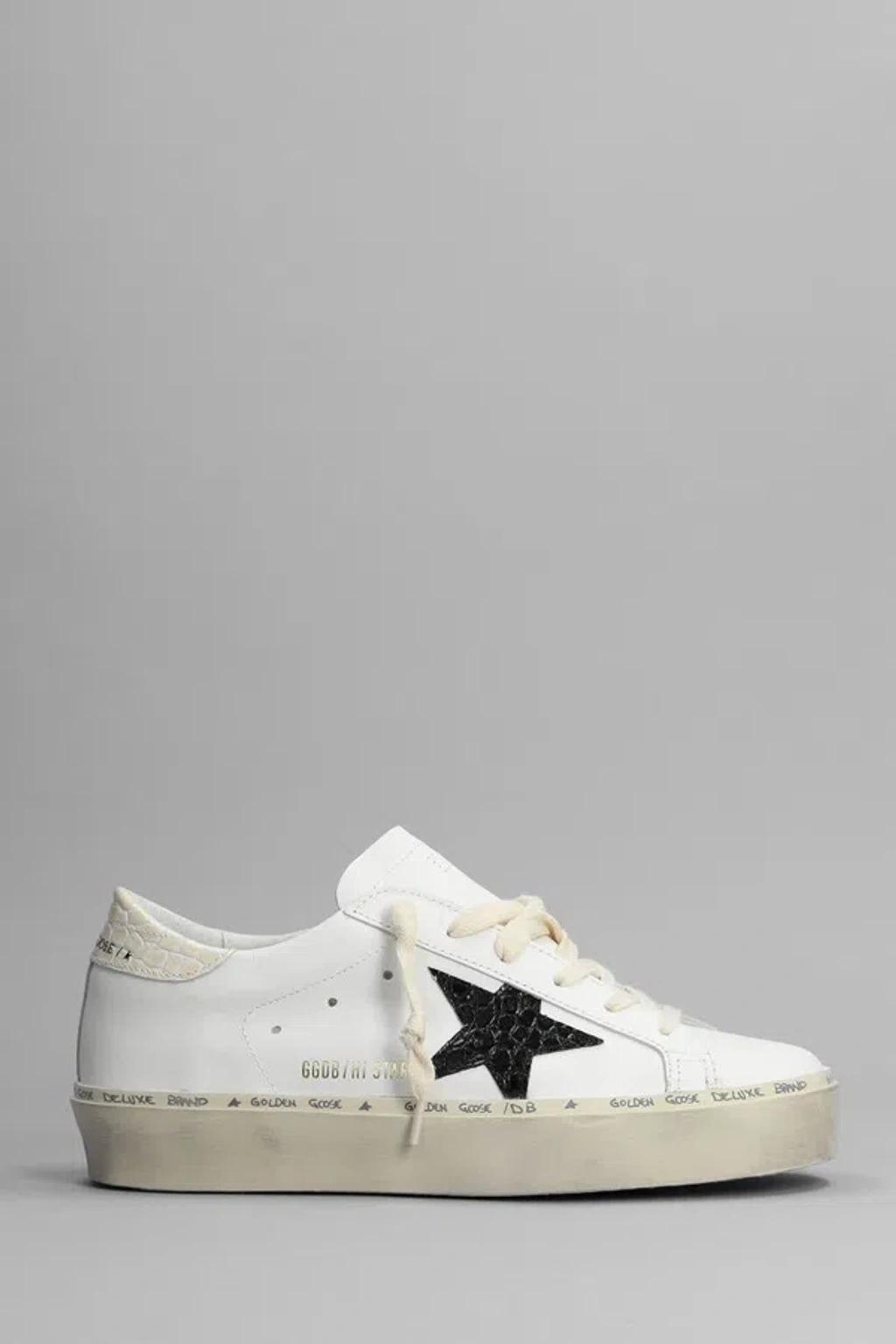 Hi Star 11386 Logo-print Leather Low-top Trainer In White Product Image