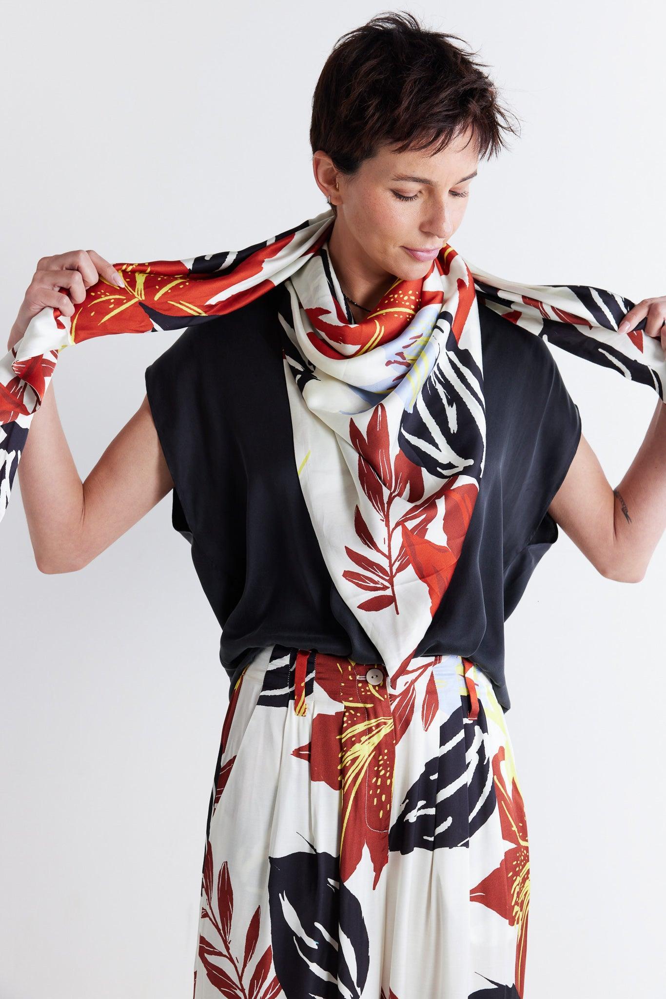 The Floral Scarf Top Product Image