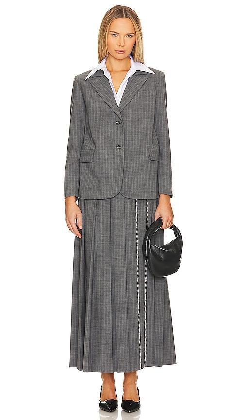 Pinstripe Jacket Dress Product Image