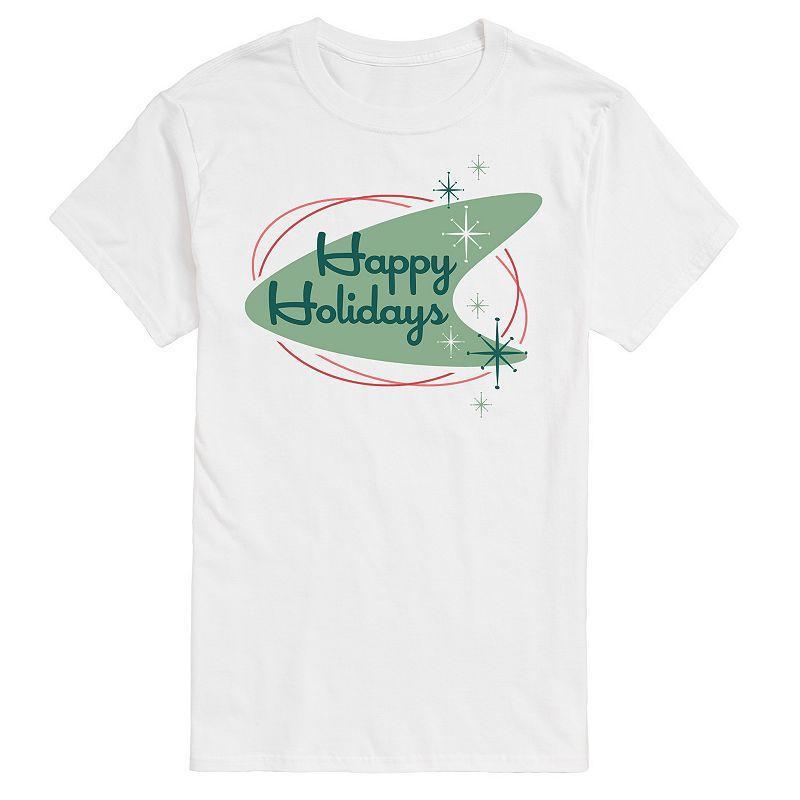 Mens Happy Holidays Sign Graphic Tee Product Image