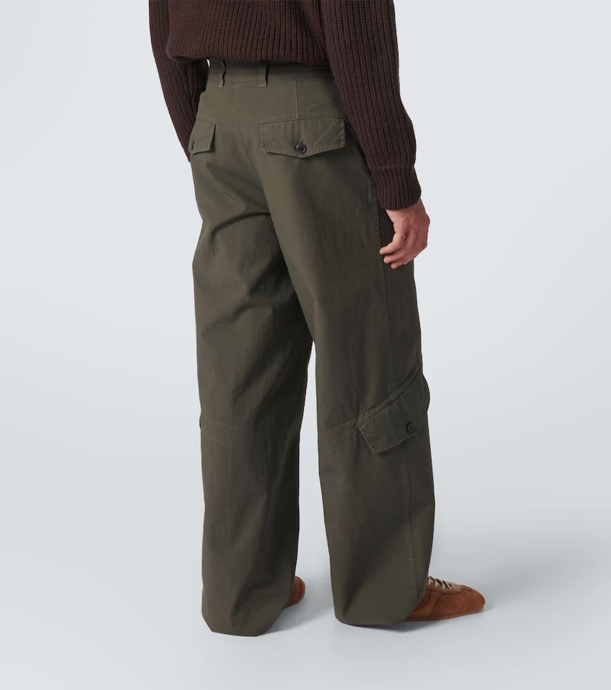 DRIES VAN NOTEN Cotton Cargo Pants In Grey Product Image