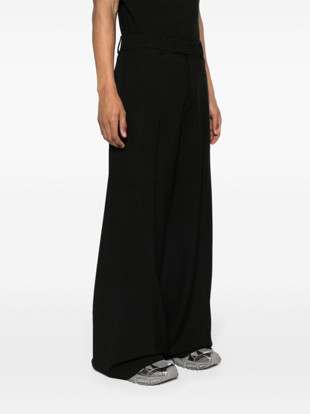 High-waist Wide-leg Trousers In Black Product Image