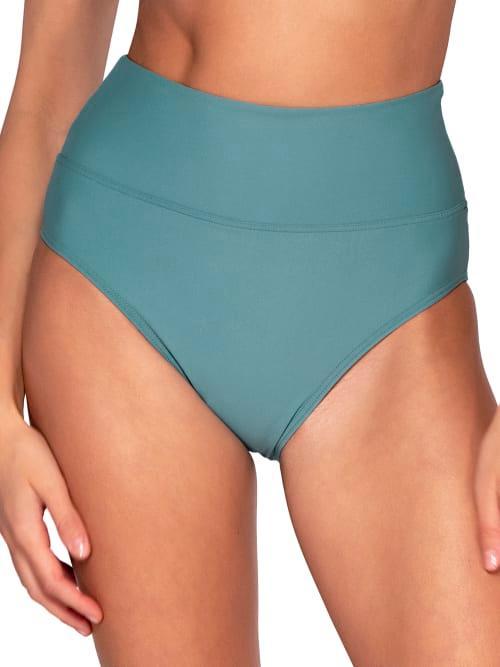 Fold-Over High-Waist Bikini Bottom Product Image