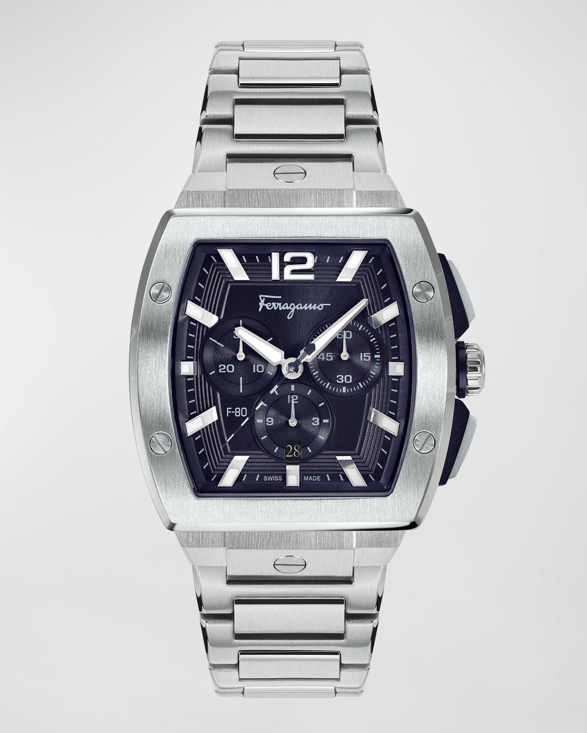 FERRAGAMO Tonneau Chronograph Bracelet Watch, 41.8mm Product Image