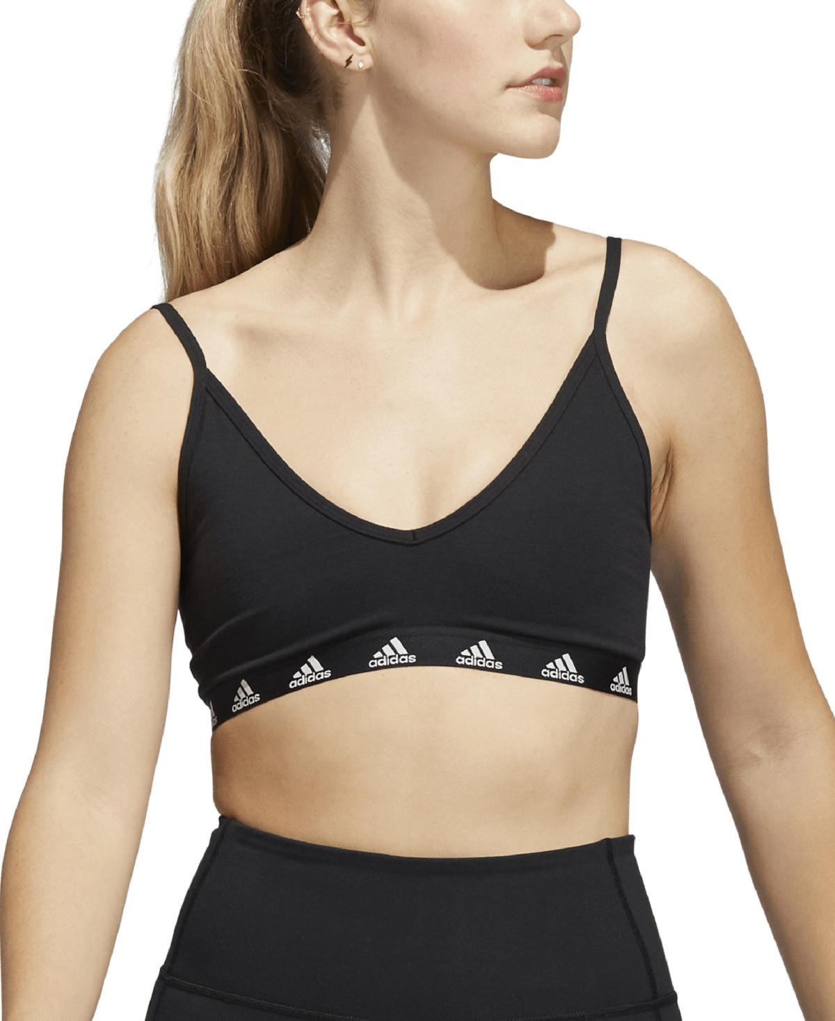 adidas Purebare Light-Support Bra White 2XS A-C Womens Product Image