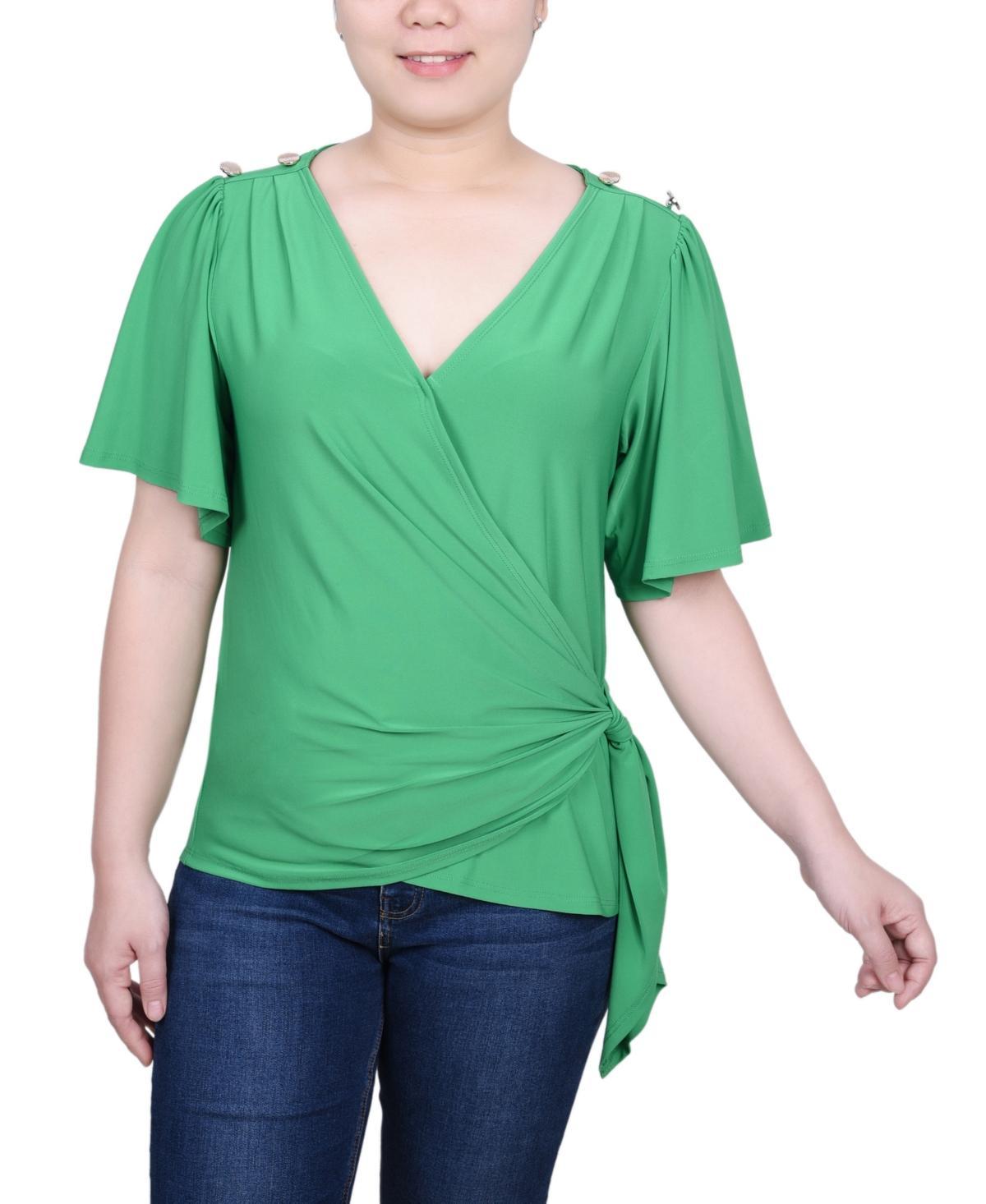 Women's Short Sleeve Wrap Top Product Image