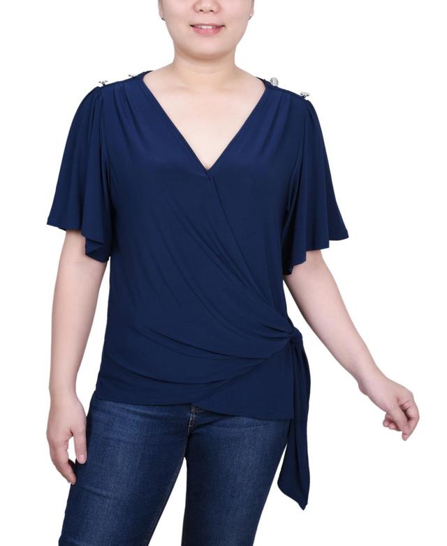 Women's Short Sleeve Wrap Top Product Image