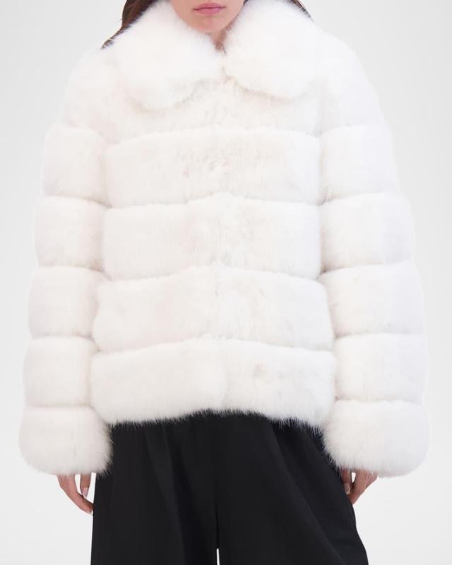 Faux-Fur Fox-Like Jacket Product Image