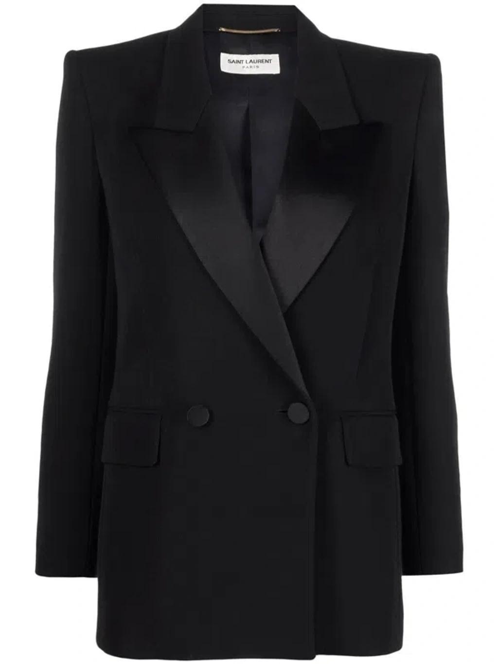 Tuxedo Double-breasted Jacket In Noir product image