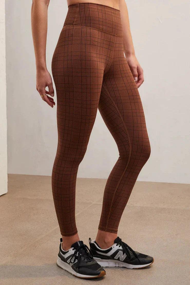 Z Supply Houndstooth 7/8 Legging in Bourbon Product Image