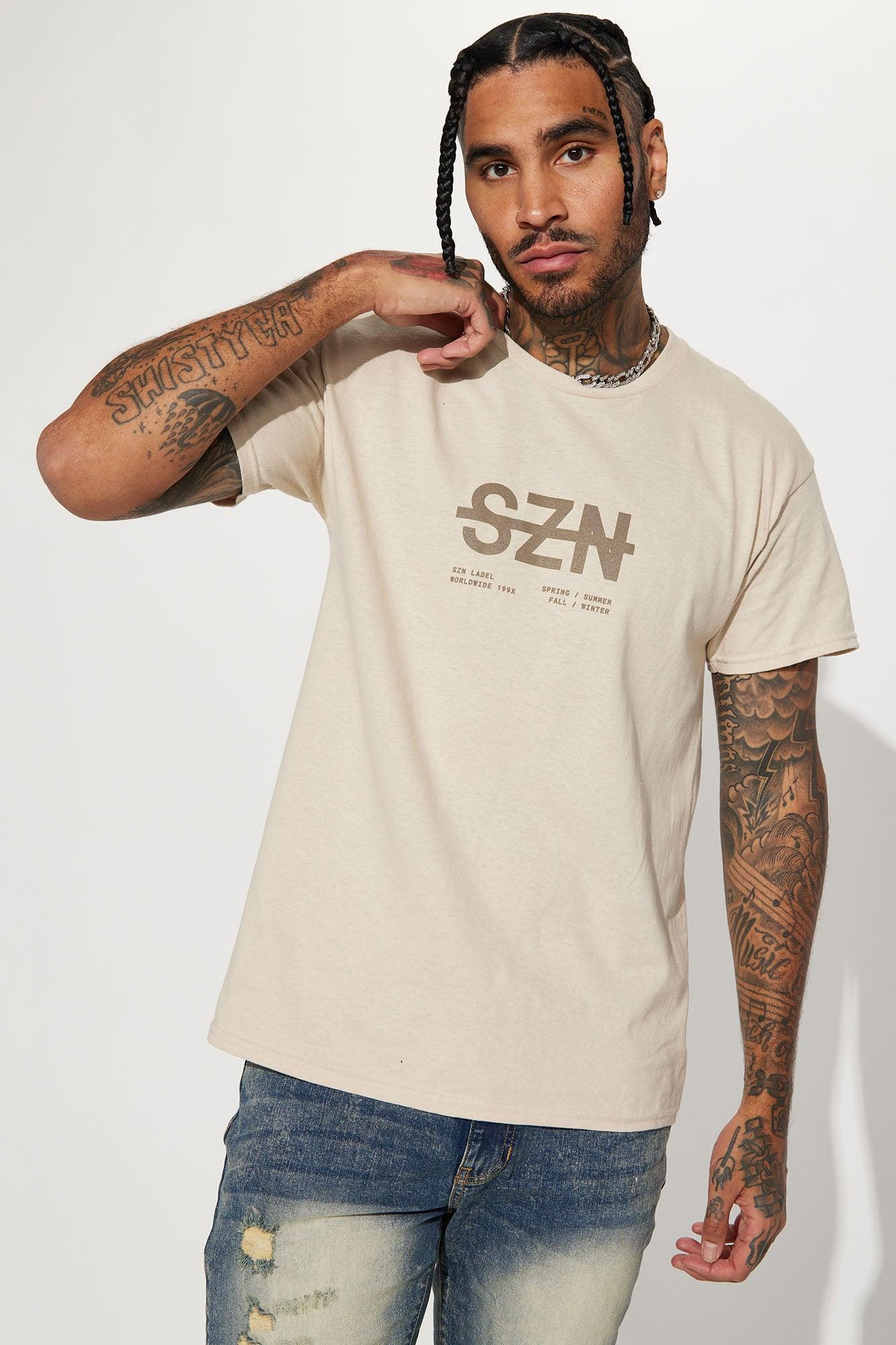 SZN Label Short Sleeve Tee - Khaki Product Image