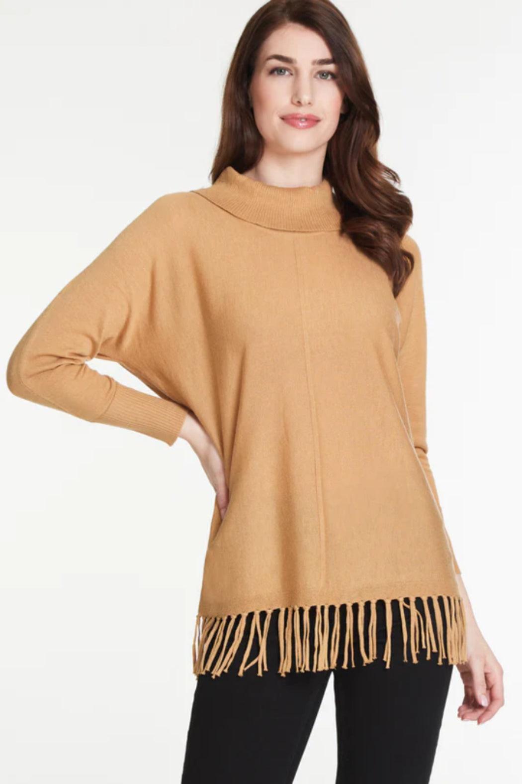 Fringe Cowl Neck Sweater Female product image