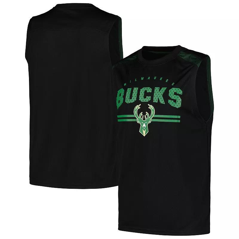 Mens Fanatics Branded Milwaukee Bucks Birdseye Muscle Tank Top Product Image