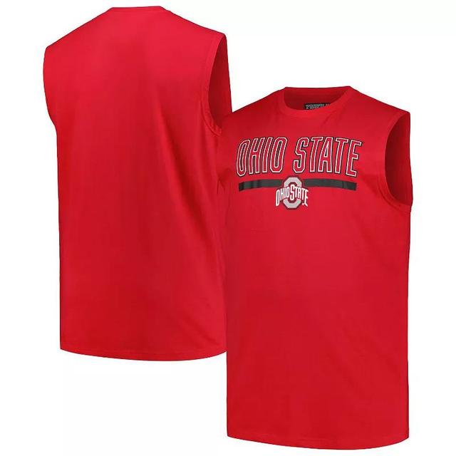 Mens Profile Scarlet Ohio State Buckeyes Big & Tall Tank Top Product Image