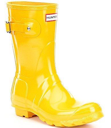 Hunter Womens Original Short Gloss Buckle Strap Rain Boots Product Image