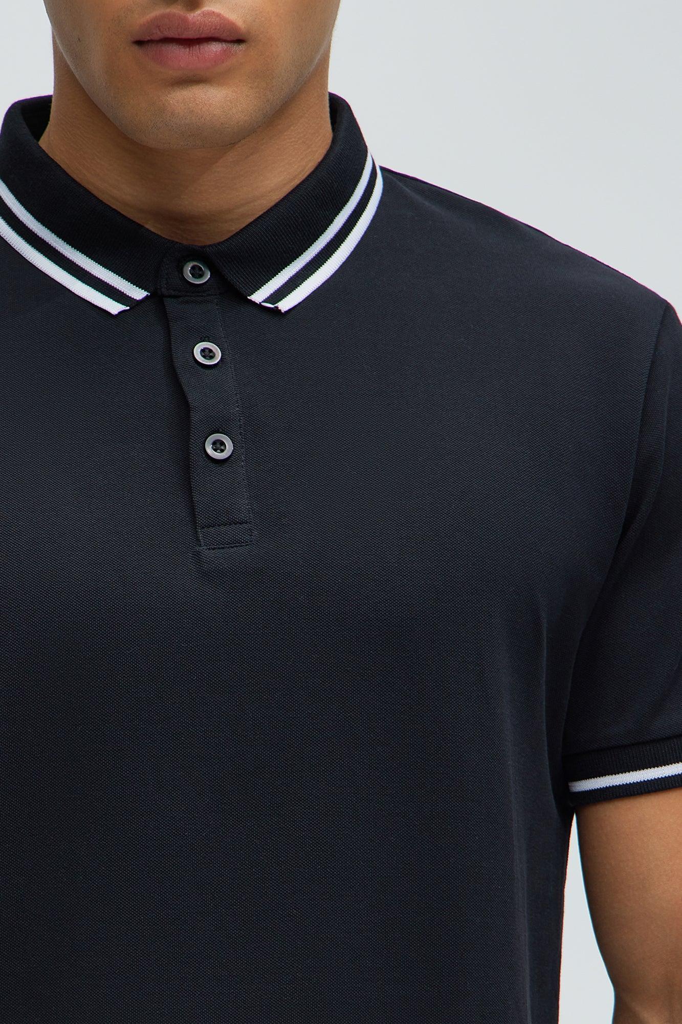 Wilson Short Sleeve Polo - Black Product Image