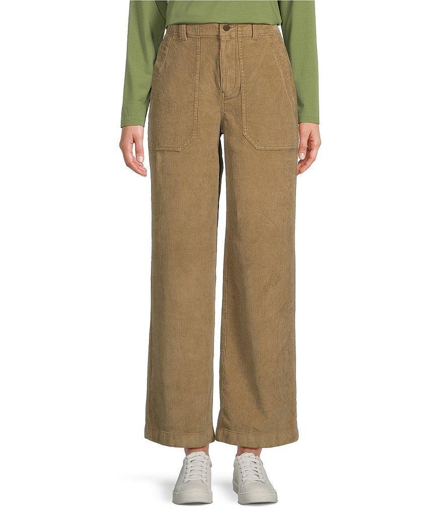 L.L.Bean Corduroy Wide Leg High Rise Pocket Pants Product Image