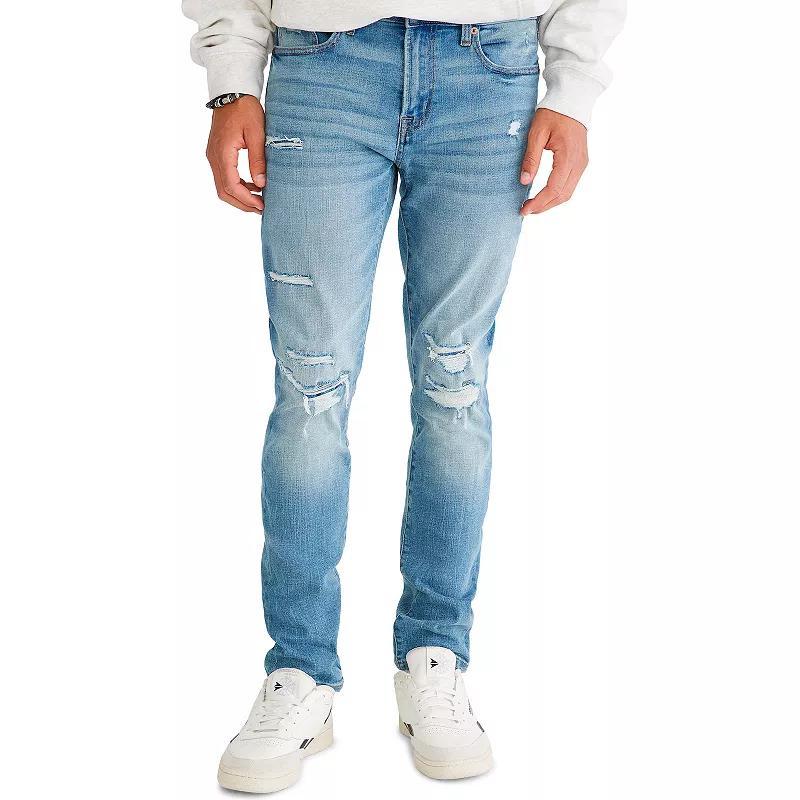 Mens Aeropostale Slim Cut Premium Eco Air Jeans, Boys Light Blue Product Image