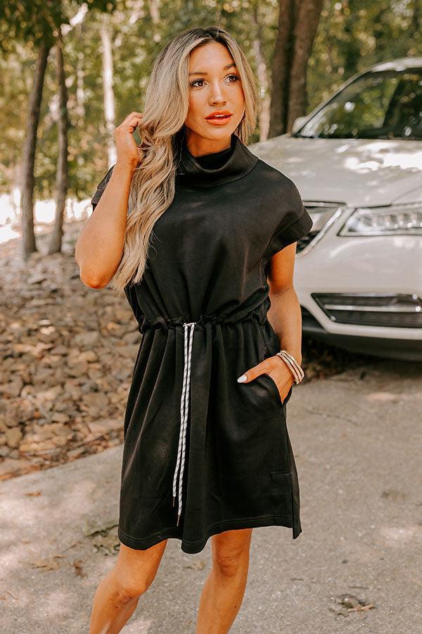 Coffee Run Cutie Mini Dress in Black Product Image