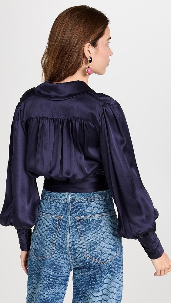 Zimmermann Silk Wrap Blouse | Shopbop Product Image