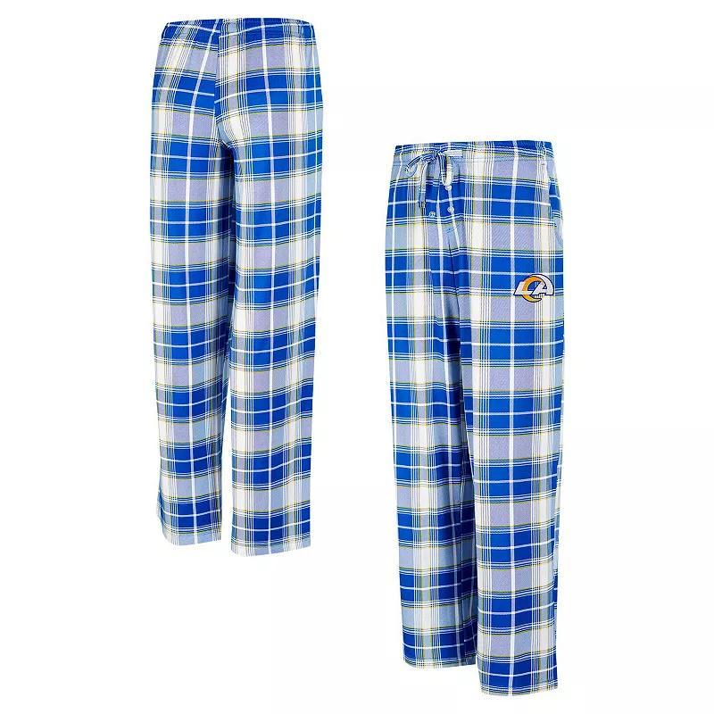 Womens Concepts Sport Royal Los Angeles Rams Ashford Plaid Knit Pants Product Image