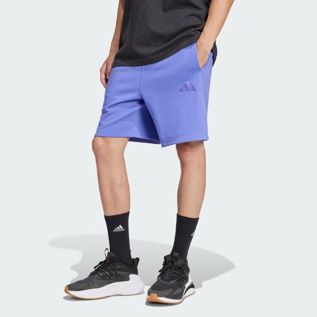 adidas ALL SZN Fleece Shorts Semi Cobalt Blue XS Mens Product Image