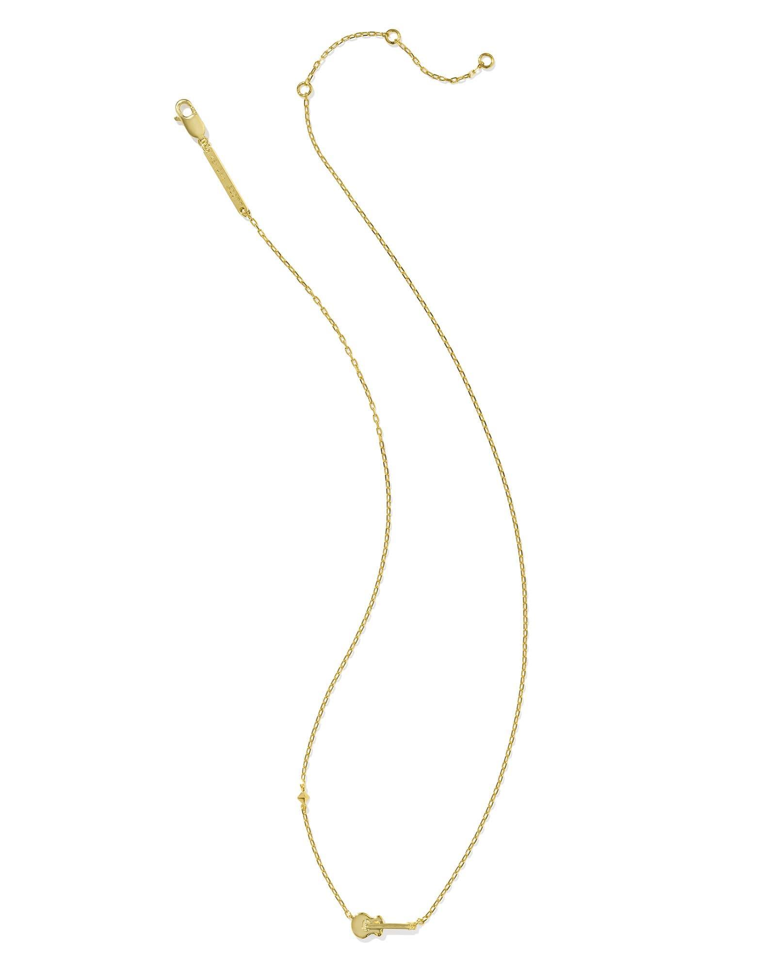 Inline Guitar Pendant Necklace in 18k Gold Vermeil Product Image