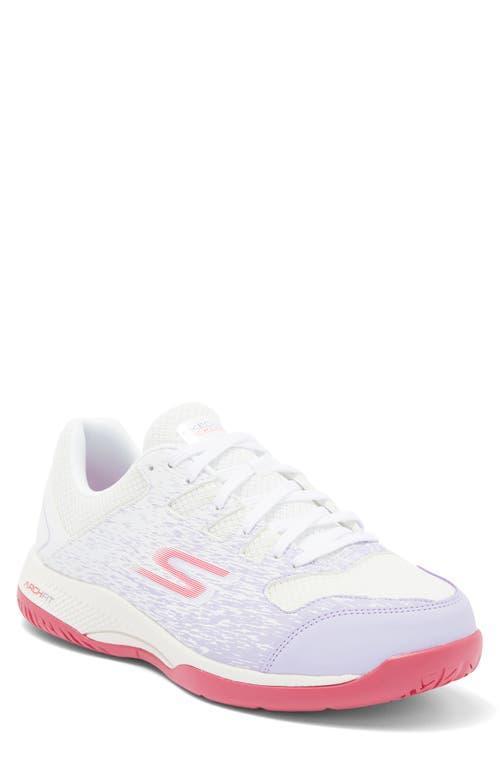 SKECHERS Go Train Arch Fit Viper Court - Pickleball (White/Lavender) Women's Running Shoes Product Image