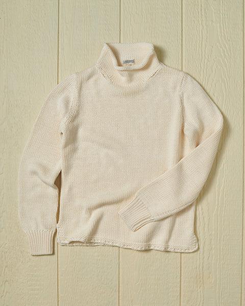 Women's Fisherman's Sweater in Egret product image