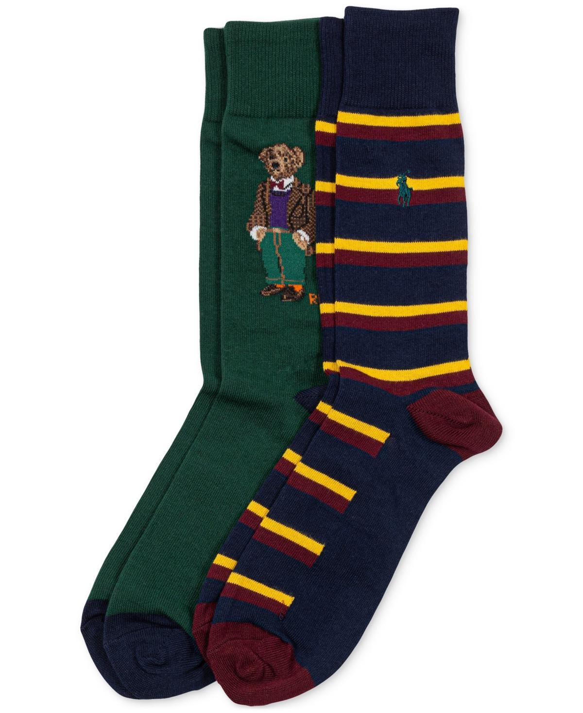 Polo Ralph Lauren Mens 2-Pk. Madison Tweed Bear Slack Socks Product Image