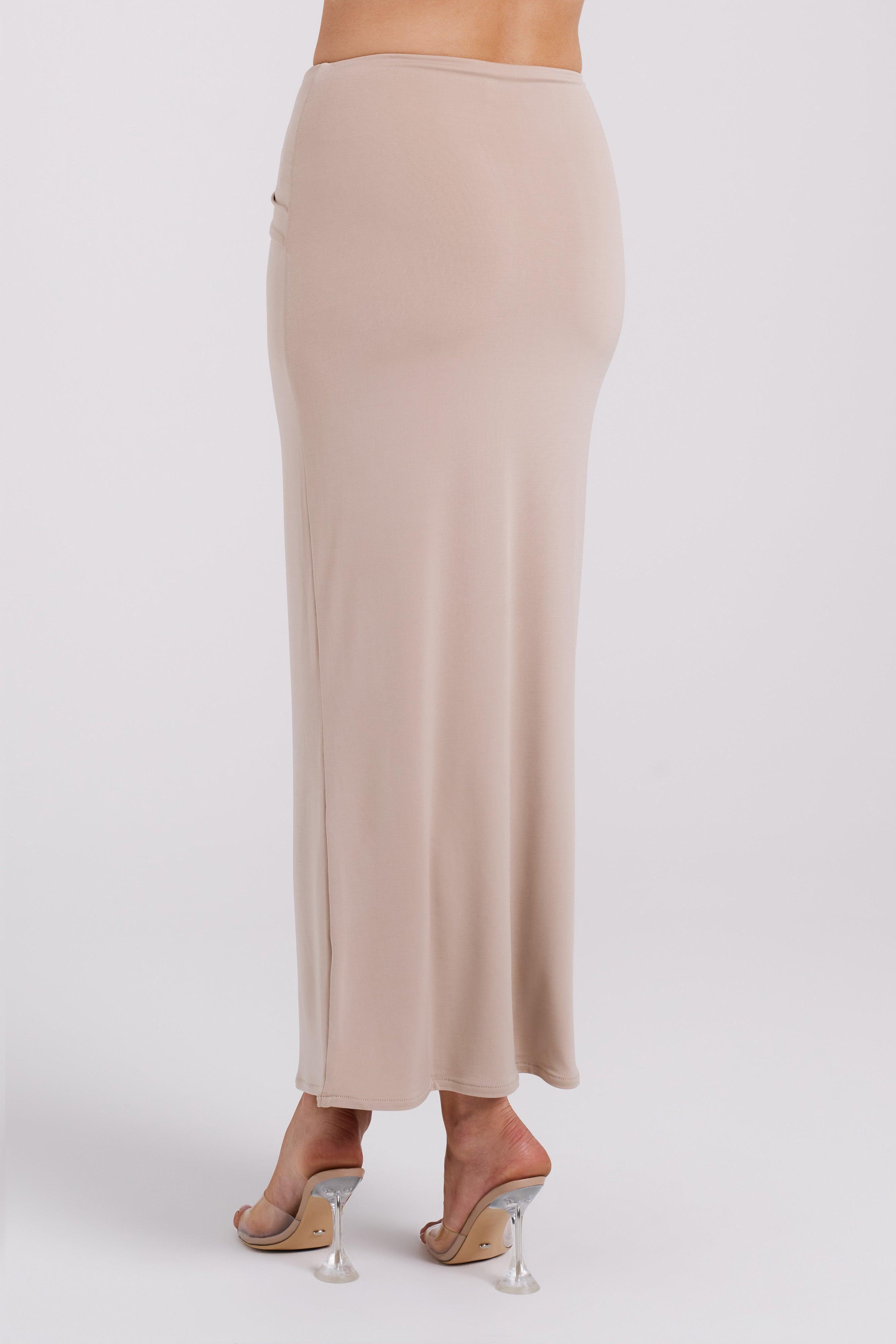 Ceri Maxi Twist Skirt - Taupe Product Image