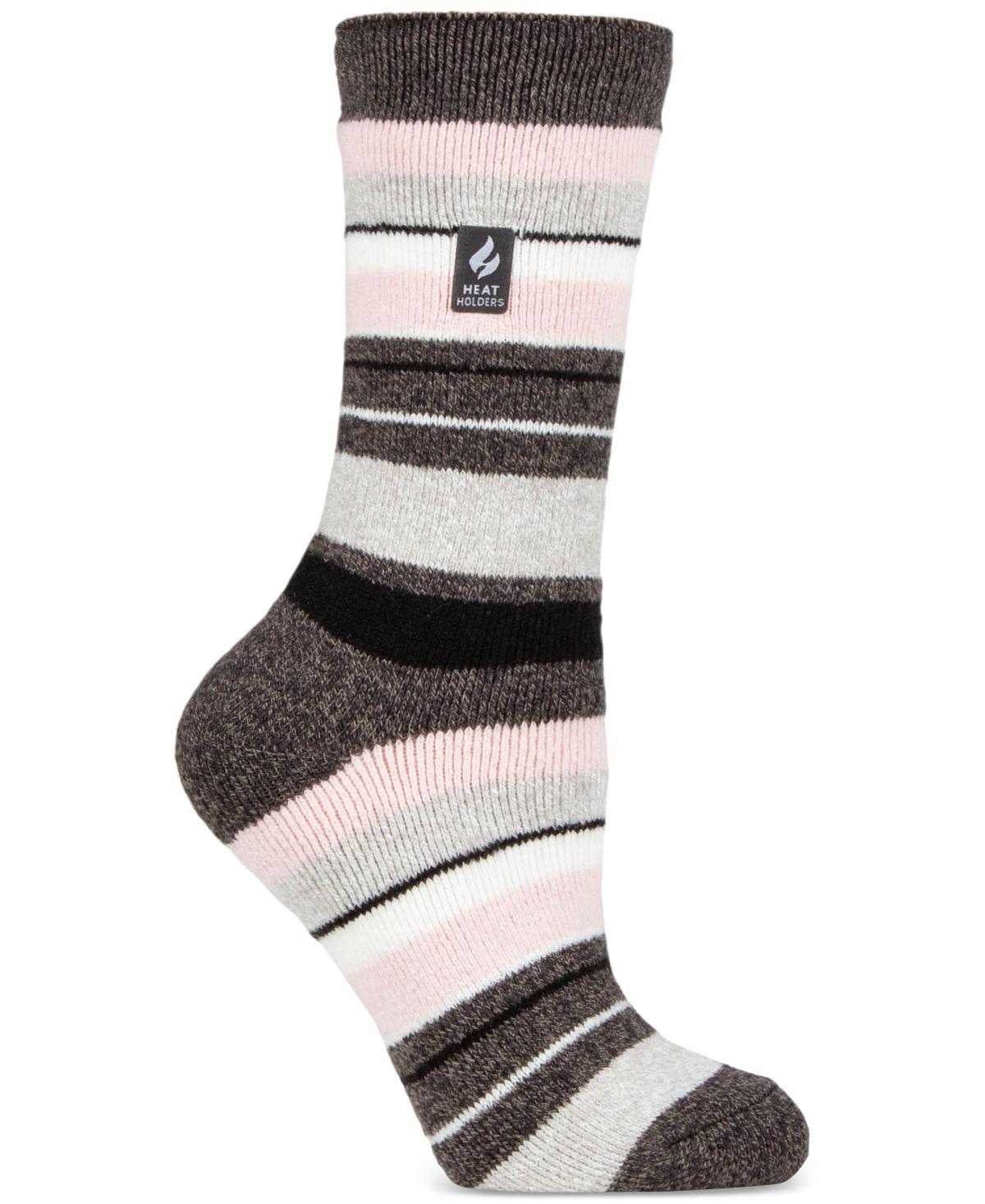 Heat Holders Womens Lite Peony Multi Stripe Crew Socks Product Image