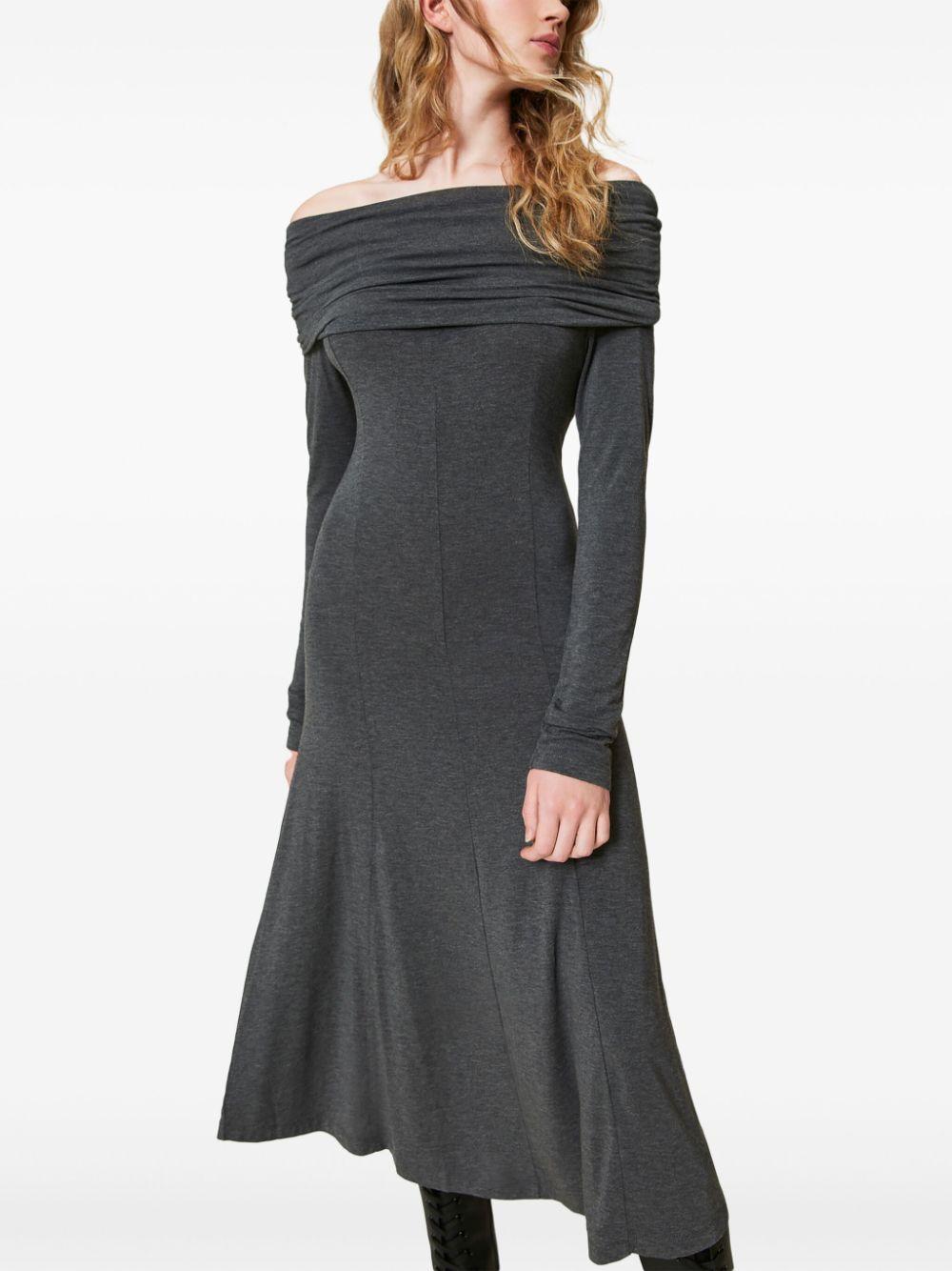 off-shoulder midi dress Product Image