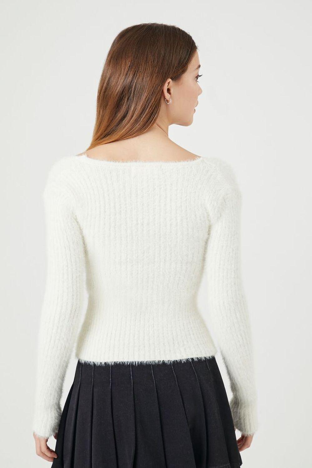 Twisted Fuzzy Knit Sweater | Forever 21 Product Image