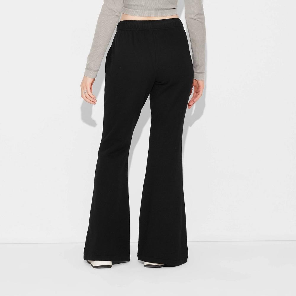 Women's High-Rise Flare Sweatpants - Wild Fable™ Black S Product Image