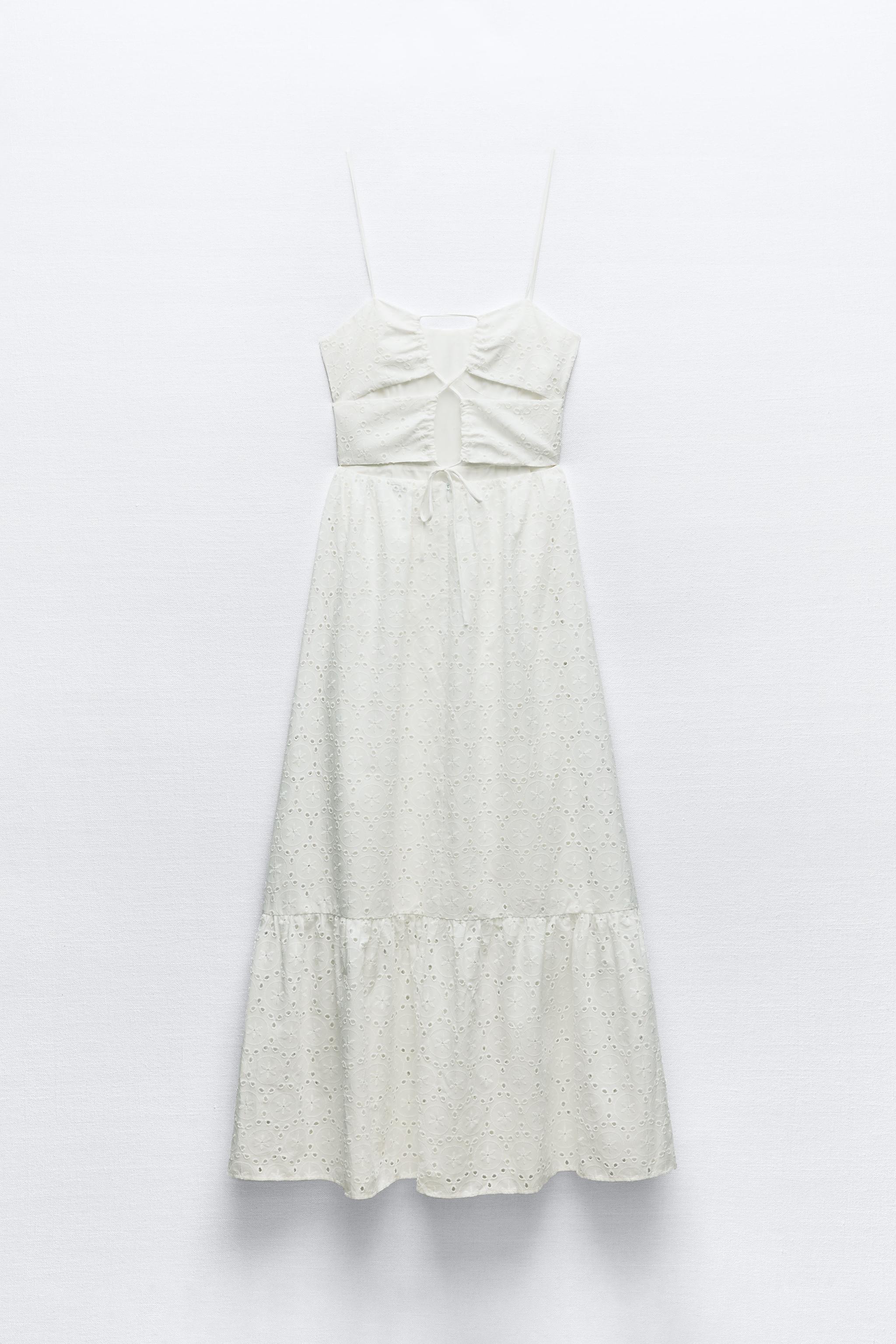 OPENWORK EMBROIDERY MIDI DRESS Product Image