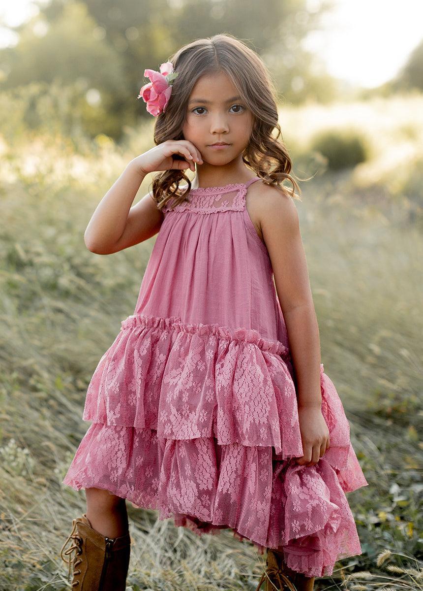 Catrina Dress in Dusty Rose Product Image