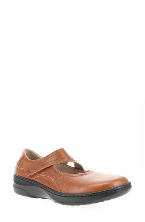 Propet Golda Womens Leather Mary Jane Shoes Brown Product Image