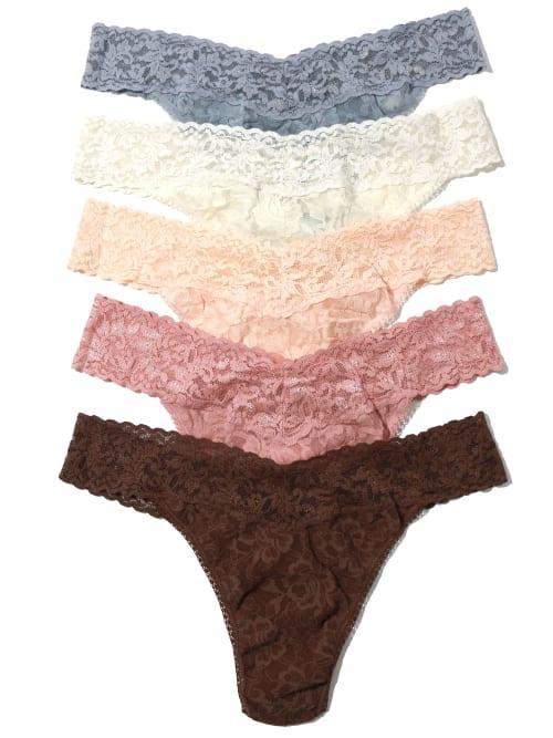 Hanky Panky Womens Signature Lace Original Thong 5 Pack - TemptingTurquoise Product Image