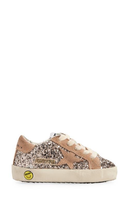 GOLDEN GOOSE Super Star Glitter Upper Suede Star And Heel In Pink Product Image