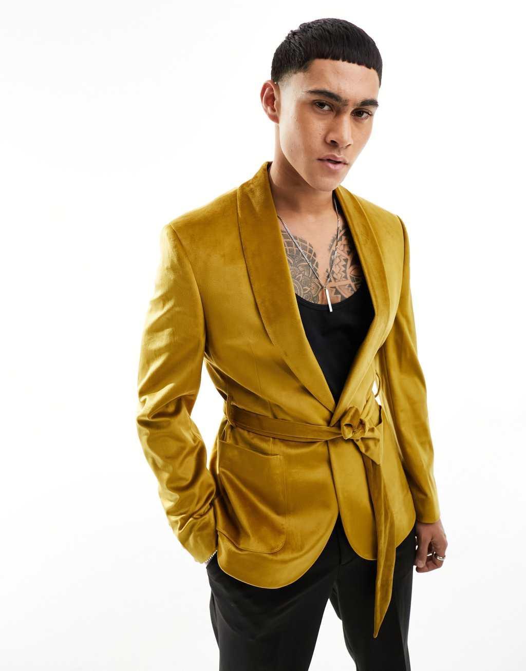 ASOS DESIGN super skinny smoking jacket Product Image