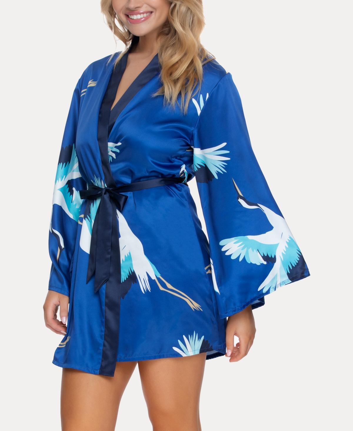 Jezebel Womens Adrienne Printed Satin Kimono Product Image