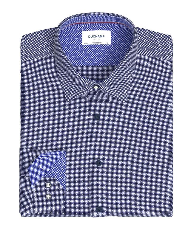 Duchamp London Mens Modern Gingham Dress Shirt Product Image