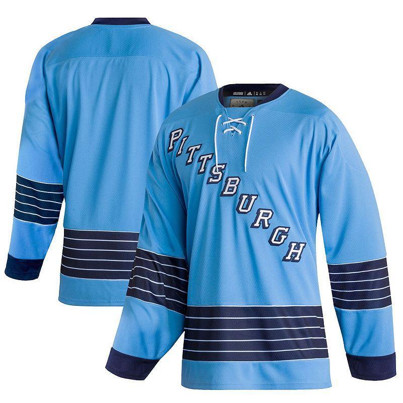 Mens adidas Blue Pittsburgh Penguins Team Classics Authentic Blank Jersey Product Image