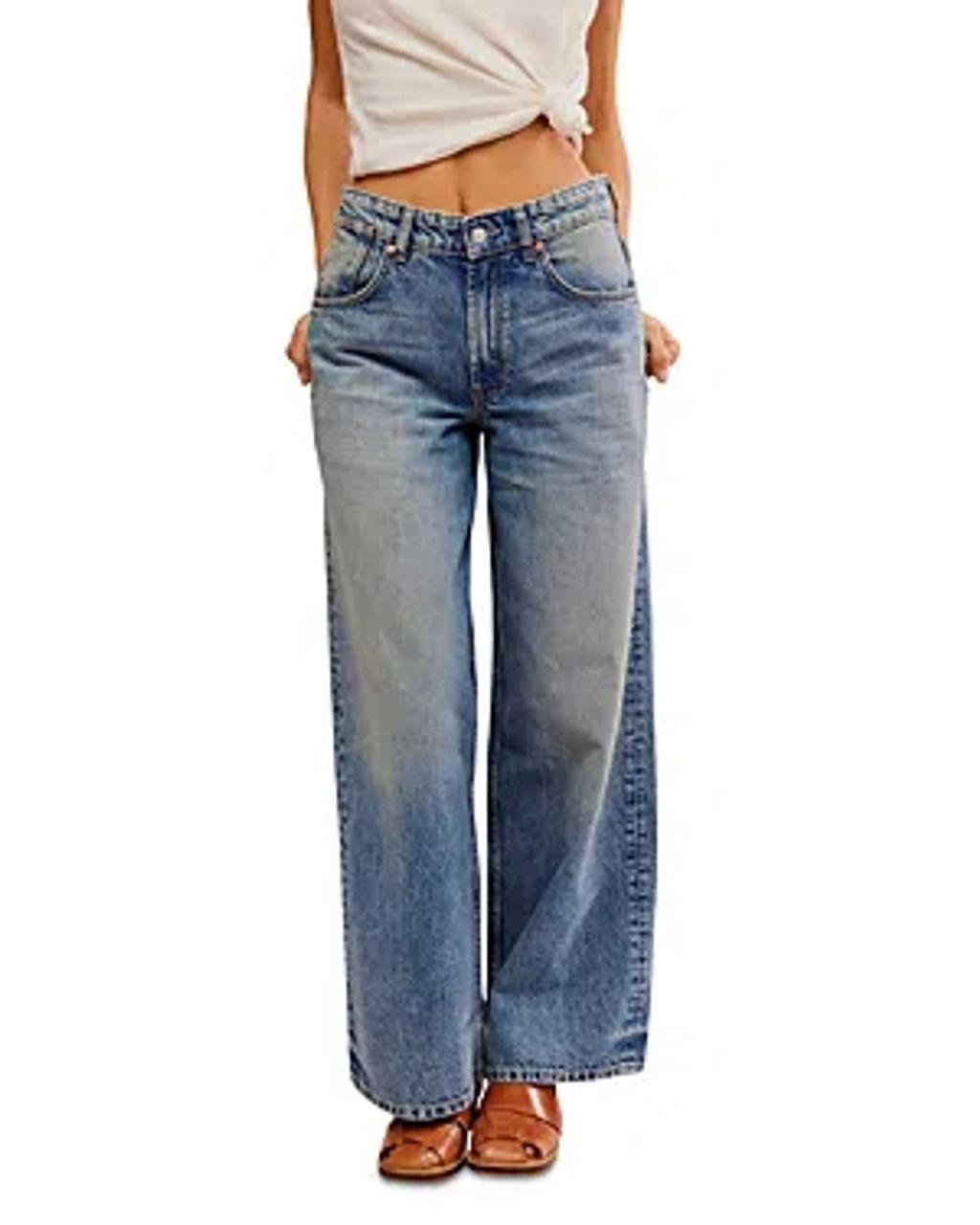 We The Free Waterfalls Baggy Wide Leg Jeans In Outlaw Product Image